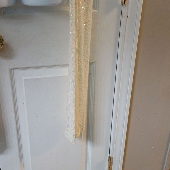 Fashion Nova LUXE SEQUIN Cropped Cut-Out High Rise Slit Long Sleeve Top Sz XL - Picture 4 of 7